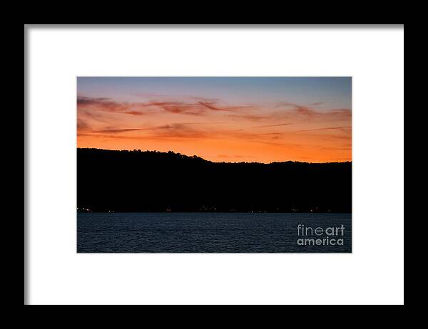 Keuka Lake Framed Print featuring the photograph Lake Keuka Sunset by Bob Phillips