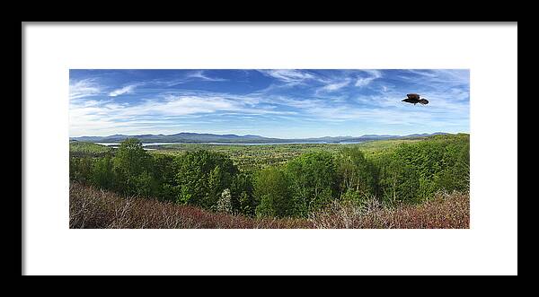 Scenics Framed Print featuring the photograph Lake Mooselookmeguntic near the Rangeley Lakes are in North eastern Maine, USA during spring. by Cappi Thompson
