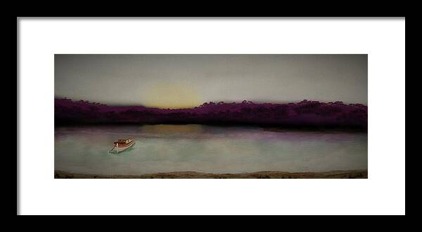 Lake Framed Print featuring the digital art Lake of smiles 2 by Julie Grimshaw