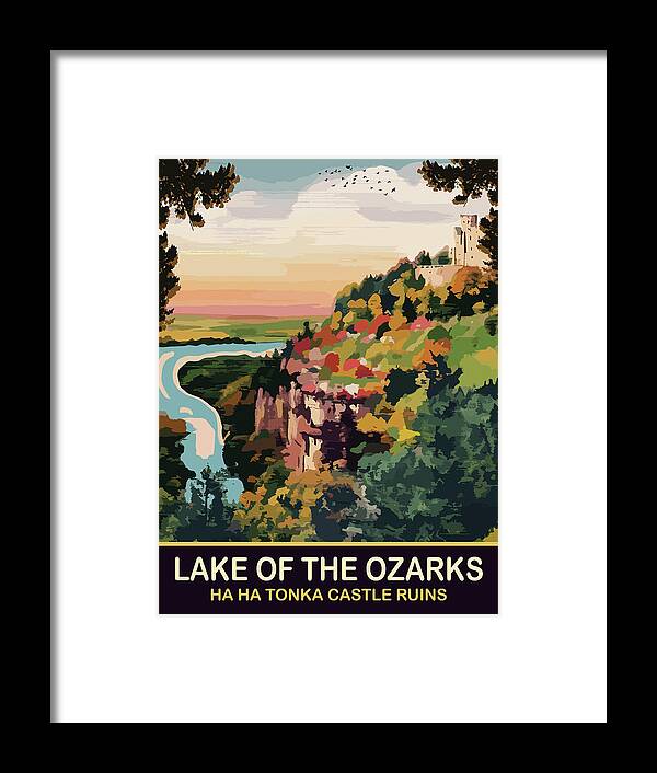 Lake Framed Print featuring the digital art Lake of the Ozarks by Long Shot