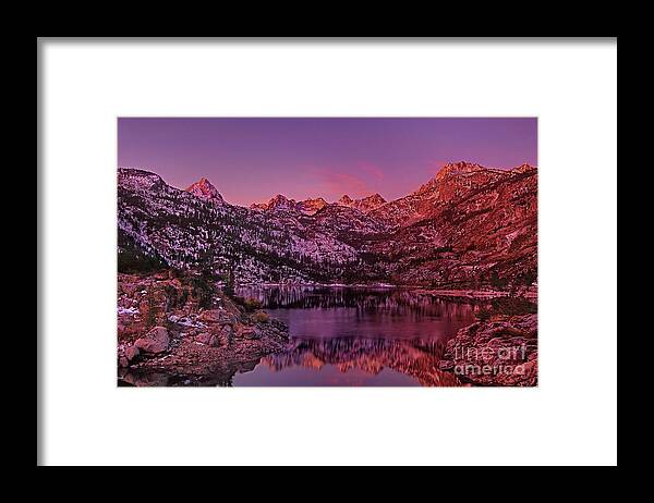 North America Framed Print featuring the photograph Lake Sabrina Sunrise Eastern Sierras California by Dave Welling