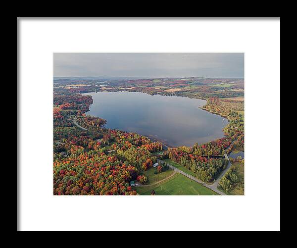 Fall Framed Print featuring the photograph Lake Salem Vermont by John Rowe