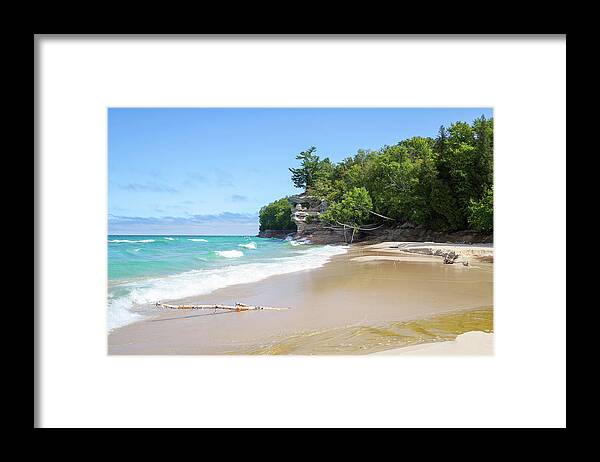 Day Framed Print featuring the photograph Lake Superior Beach by Robert Carter