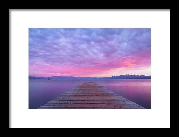 Lake Tahoe Framed Print featuring the photograph Lake Tahoe Sunset by Gary Geddes