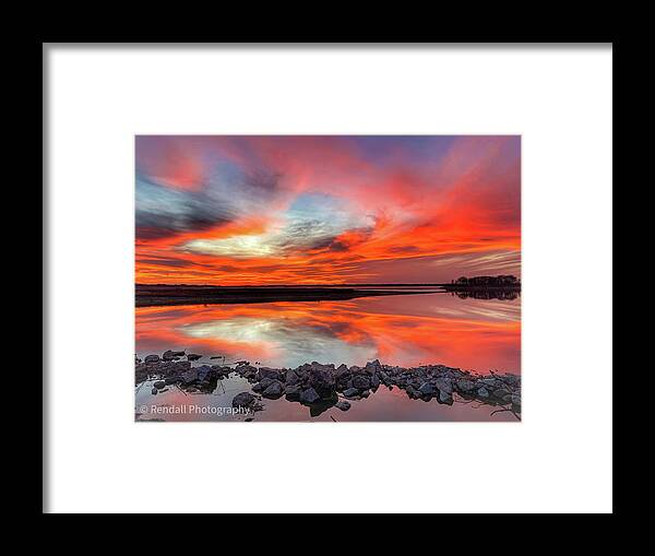 Lake Texoma Framed Print featuring the photograph Lake Texoma Sky Show by Pam Rendall