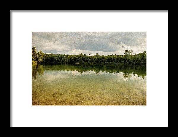 Land Framed Print featuring the photograph Lake time by Yasmina Baggili