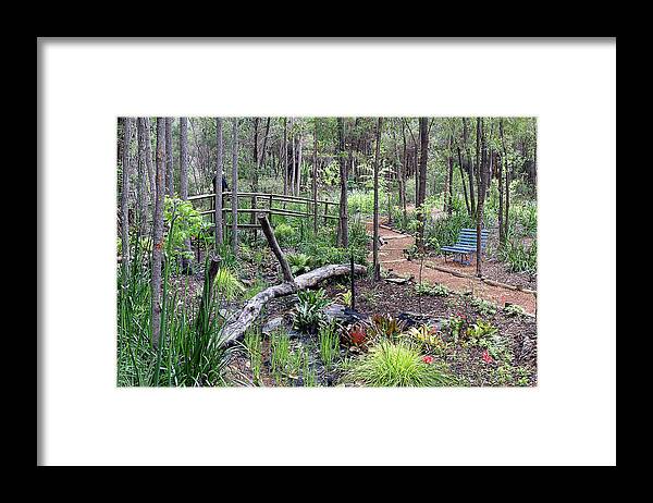 Garden Framed Print featuring the photograph Lakeside, Pemberton, Western Australia by Elaine Teague