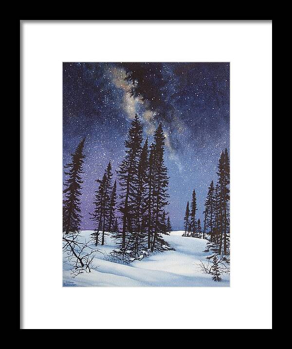 Landscape Framed Print featuring the painting Land of a Million Stars by Karen Richardson