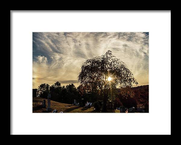 Landscapes Framed Print featuring the photograph Landscape Photography - Cemetery by Amelia Pearn