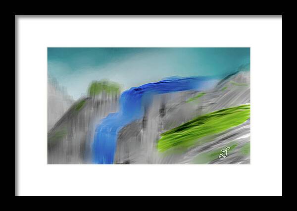 Landscape Play Framed Print featuring the digital art Landscape play #j9 by Leif Sohlman