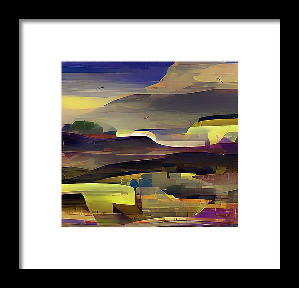 Fine Art Framed Print featuring the digital art Landscape090622 by David Lane