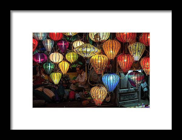 Ancient Framed Print featuring the photograph Lantern Maker by Arj Munoz