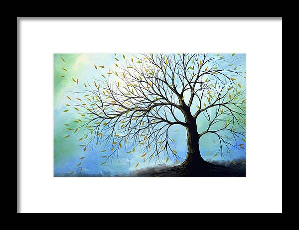 Fall Framed Print featuring the painting Last Leaves by Amy Giacomelli