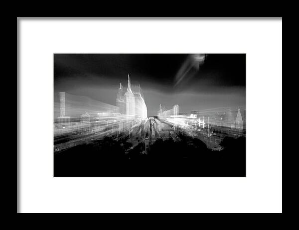 Nyc Framed Print featuring the photograph Last Light over the City by Alina Oswald