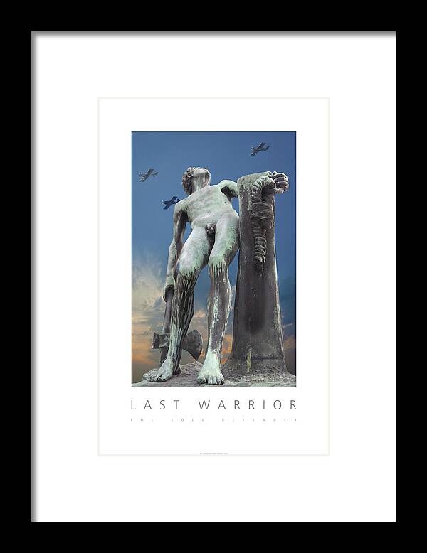 Statue Framed Print featuring the photograph Last Warrior The Sole Defender Poster by David Davies