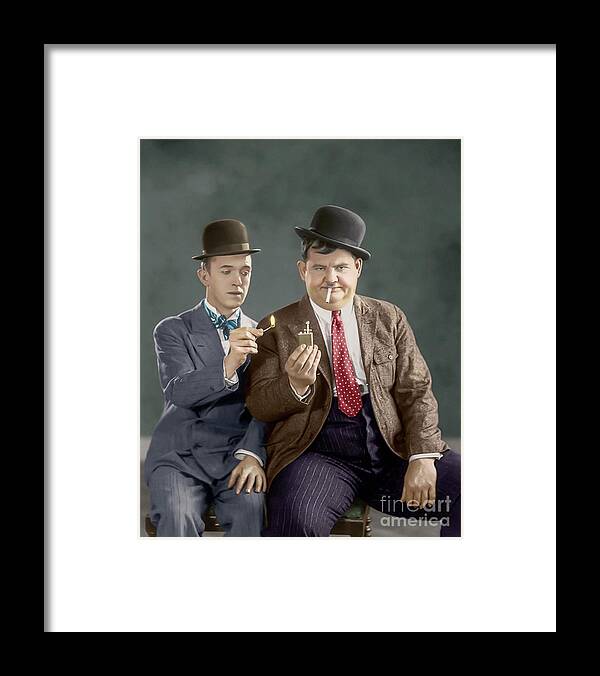 Laurel And Hardy Framed Print featuring the photograph Laurel and Hardy by Franchi Torres