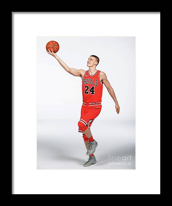 Media Day Framed Print featuring the photograph Lauri Markkanen by Randy Belice