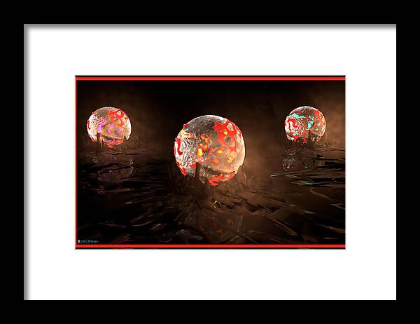 3d Framed Print featuring the painting Lava Sphere by Williem McWhorter