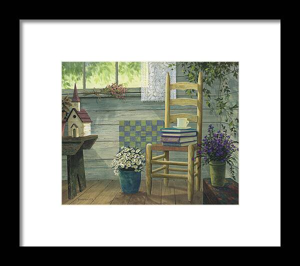Michael Humphries Framed Print featuring the painting Lavender and Lace by Michael Humphries