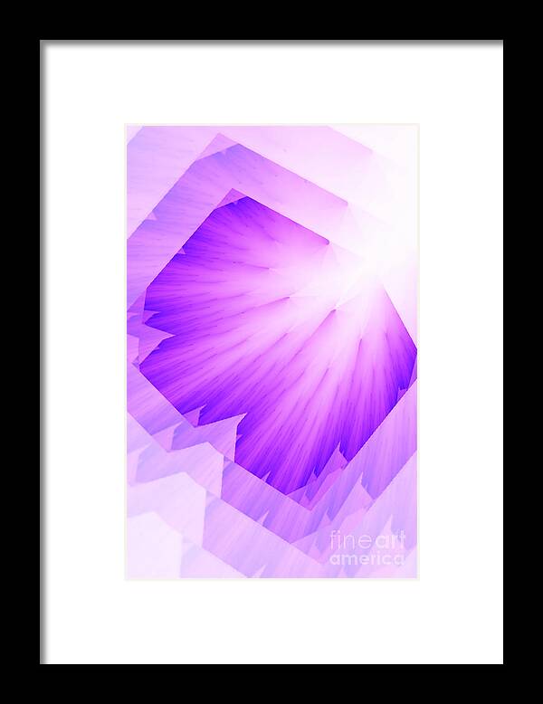 Floral Framed Print featuring the mixed media Lavender Flower by Toni Somes