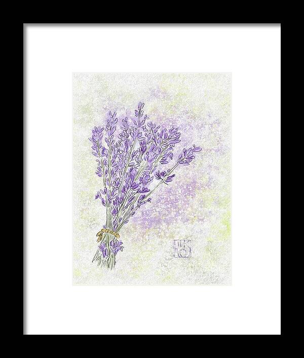 Lavender Framed Print featuring the painting Lavender Puff by Horst Rosenberger