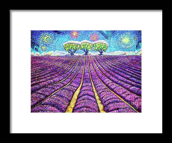 Lavender Framed Print featuring the painting Lavender by Viktor Lazarev