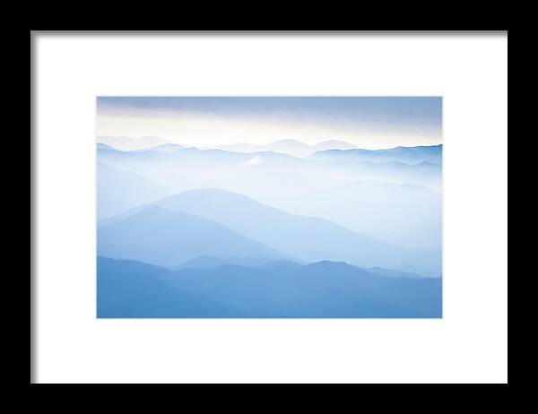 Fine Art Framed Print featuring the photograph Layers of the Blue Ridge Mountains by Serge Skiba