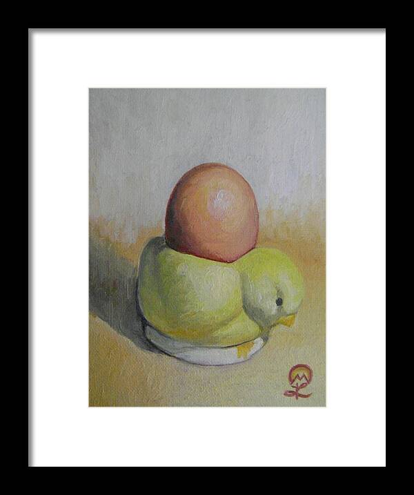 Le Coquetier Framed Print featuring the painting Le Coquetier by Therese Legere