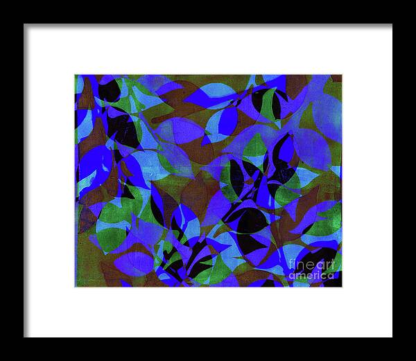 Plant Framed Print featuring the mixed media Leaf Abstract by Kristine Anderson