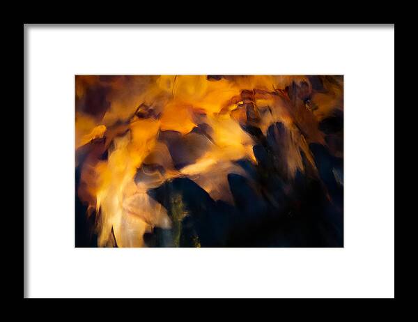 Abstract Framed Print featuring the photograph Leaf Story by Linda Bonaccorsi