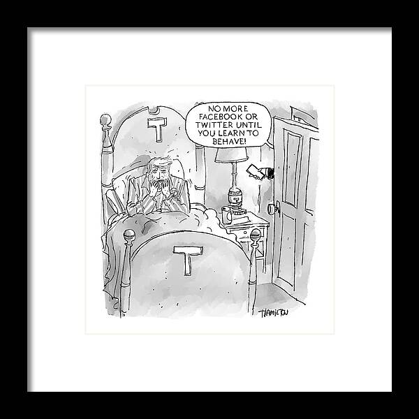 Captionless Framed Print featuring the drawing Learn To Behave by Tim Hamilton