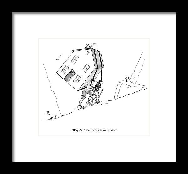 Cctk Framed Print featuring the drawing Leave The House by Julia Suits