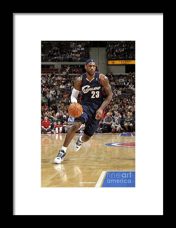 Nba Pro Basketball Framed Print featuring the photograph Lebron James by Allen Einstein