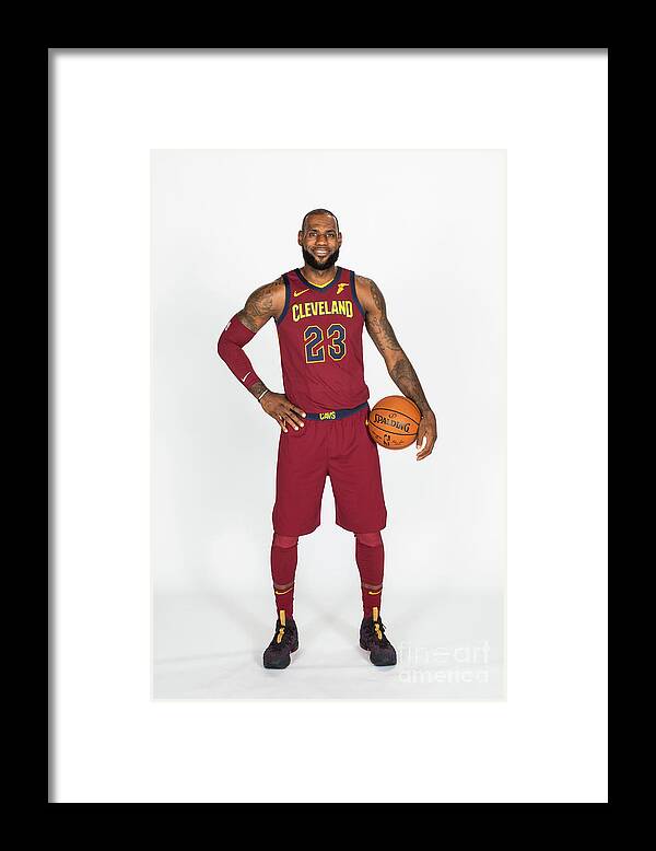 Media Day Framed Print featuring the photograph Lebron James by Michael J. Lebrecht Ii