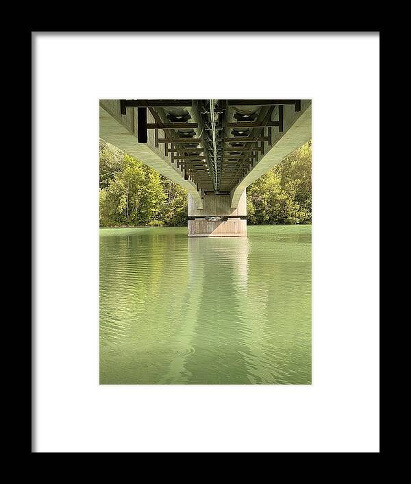 Lech River Framed Print featuring the photograph Lech River Bridge by Nancy Merkle