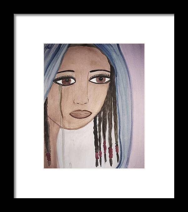 Woman Framed Print featuring the painting Let It Be 2 by Vale Anoa'i