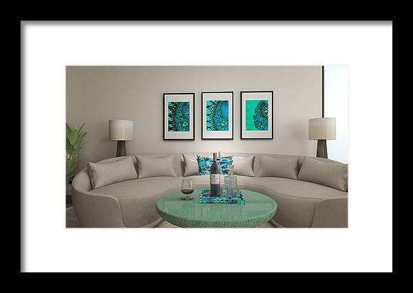 Fractal Framed Print featuring the digital art Let it Go Edesign and Fractal Art by Mary Ann Benoit