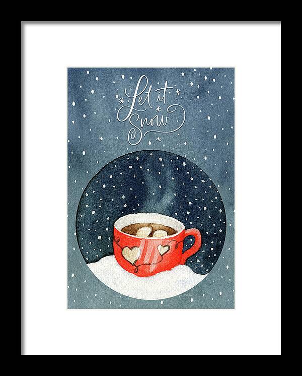 Let It Snow Framed Print featuring the painting Let It Snow by Jordan Blackstone