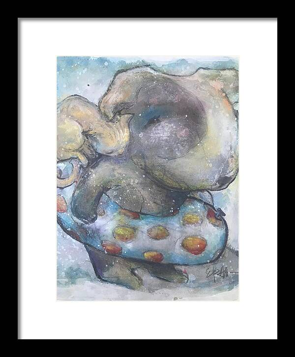 Dog Framed Print featuring the mixed media Let's Play by Eleatta Diver