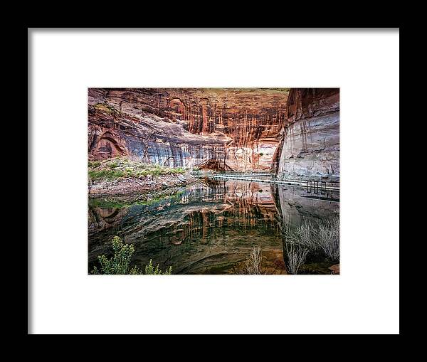 Lake Powell Framed Print featuring the photograph Levitating Pathway to Rainbow Bridge by Bradley Morris