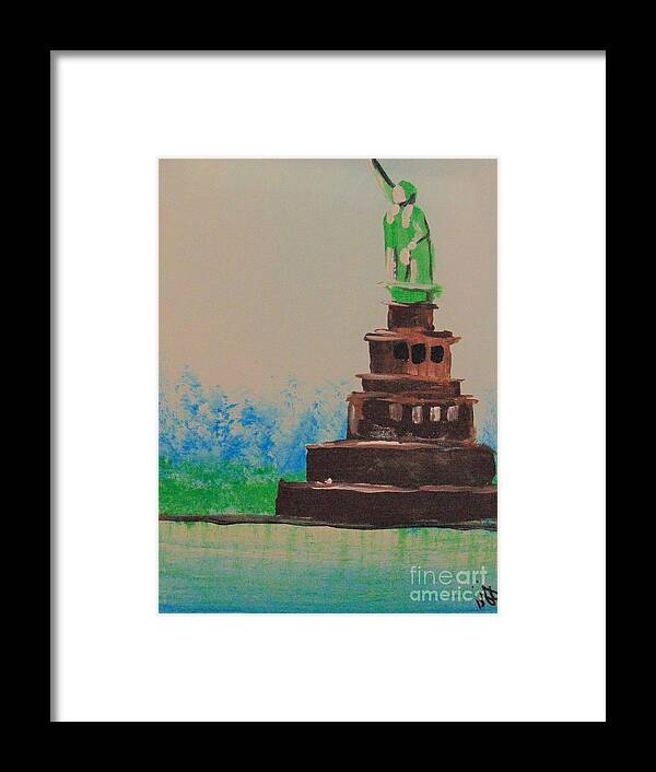 Liberty Framed Print featuring the painting Liberty by Saundra Johnson