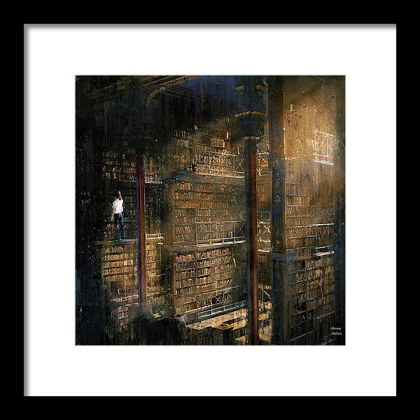 Cincinnati Framed Print featuring the painting Library by Glenn Galen
