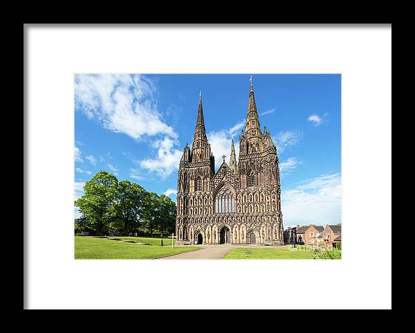 Lichfield Framed Print featuring the photograph Lichfield Cathedral, Staffordshire, England by Neale And Judith Clark