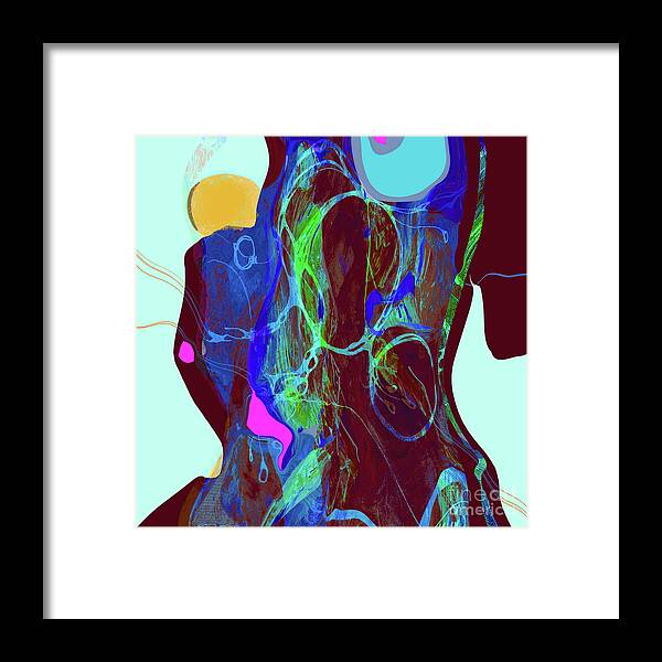 Neurographic Framed Print featuring the mixed media Life Cycles No 1 by Zsanan Studio