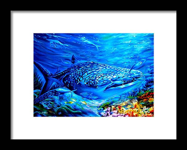 Fish Framed Print featuring the painting Life Undersea by Olaoluwa Smith