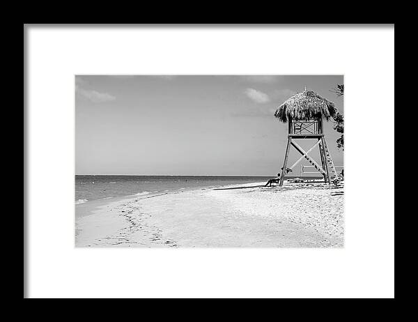 Beach Framed Print featuring the photograph Lifeguard Chillaxing by Gina Cinardo