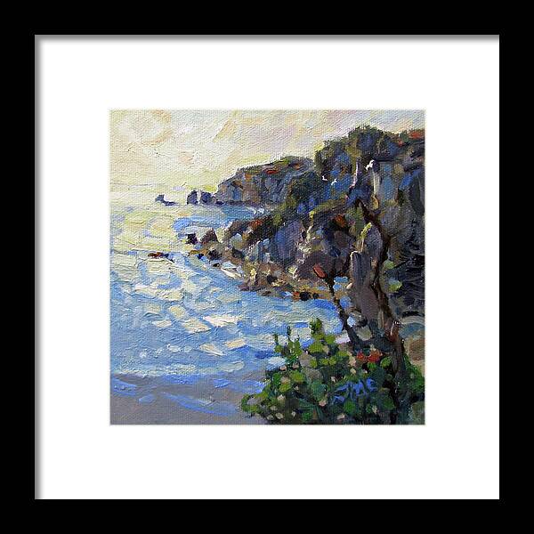 Sonoma Coast Framed Print featuring the painting Light Blast, Coleman's Gulch by John McCormick