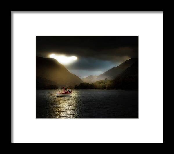 Wales Framed Print featuring the digital art Light from the sky by Remigiusz MARCZAK