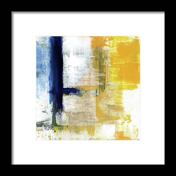 Abstract Framed Print featuring the mixed media Light Of Day 1 by Linda Woods