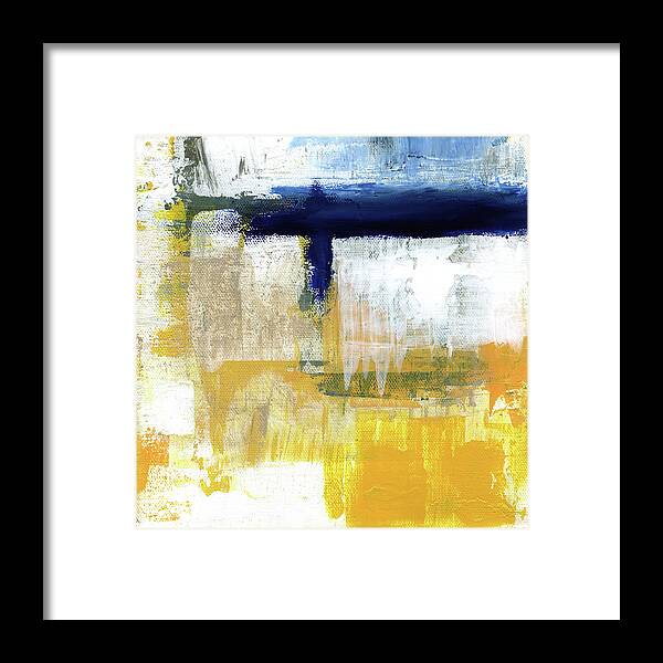 Abstract Framed Print featuring the painting Light Of Day 2 by Linda Woods